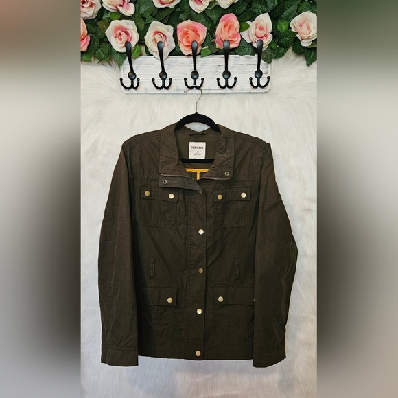 Old Navy *Rare* Bib-Style Olive Green Military Style Jacket - Picture 1 of 9